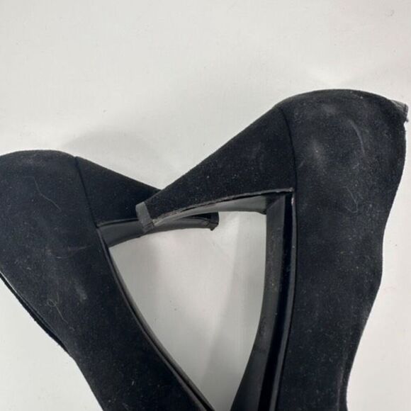 Jil Sander Women's Velvet Leather Trim Pointed Toe Pump Heel Shoes Black Size 36 - Picture 8 of 15